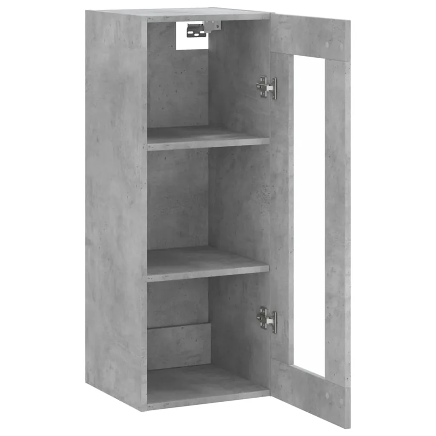 Armoire murale gris béton 34,5x34x90 cm - 7