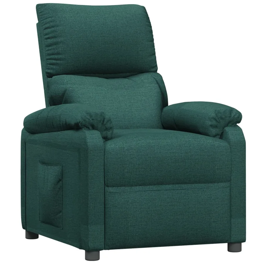 Fauteuil inclinable Vert foncé Tissu - 2
