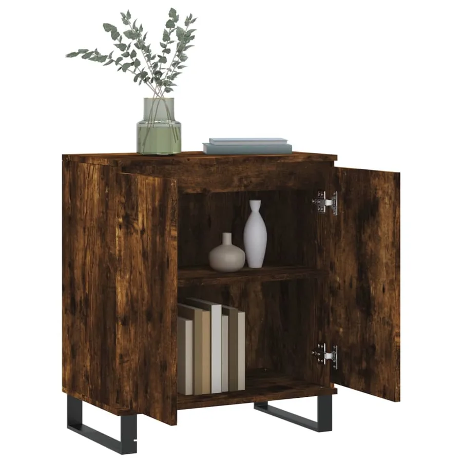 Buffet Chêne fumé 60x35x70 cm Bois d'ingénierie - 4