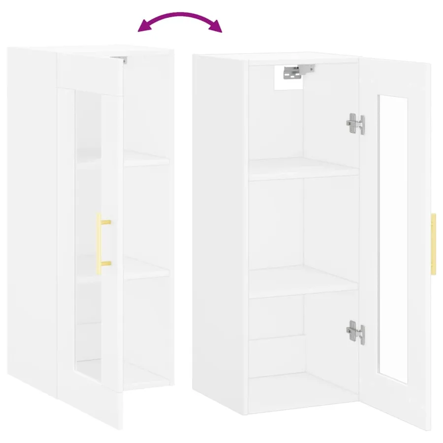 Armoire murale blanc 34,5x34x90 cm - 10