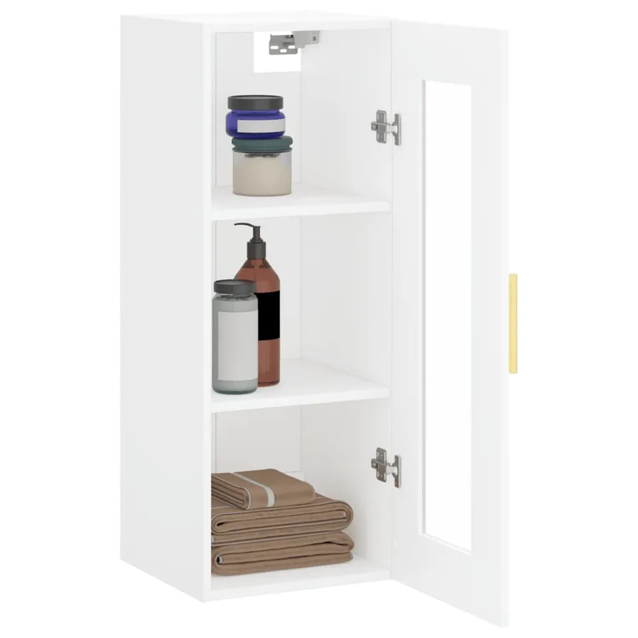 Armoire murale blanc 34,5x34x90 cm - 5