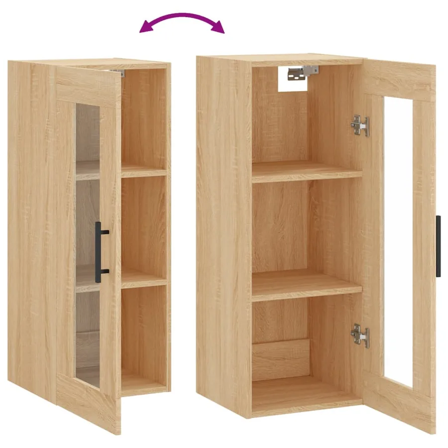 Armoire murale chêne sonoma 34,5x34x90 cm - 10