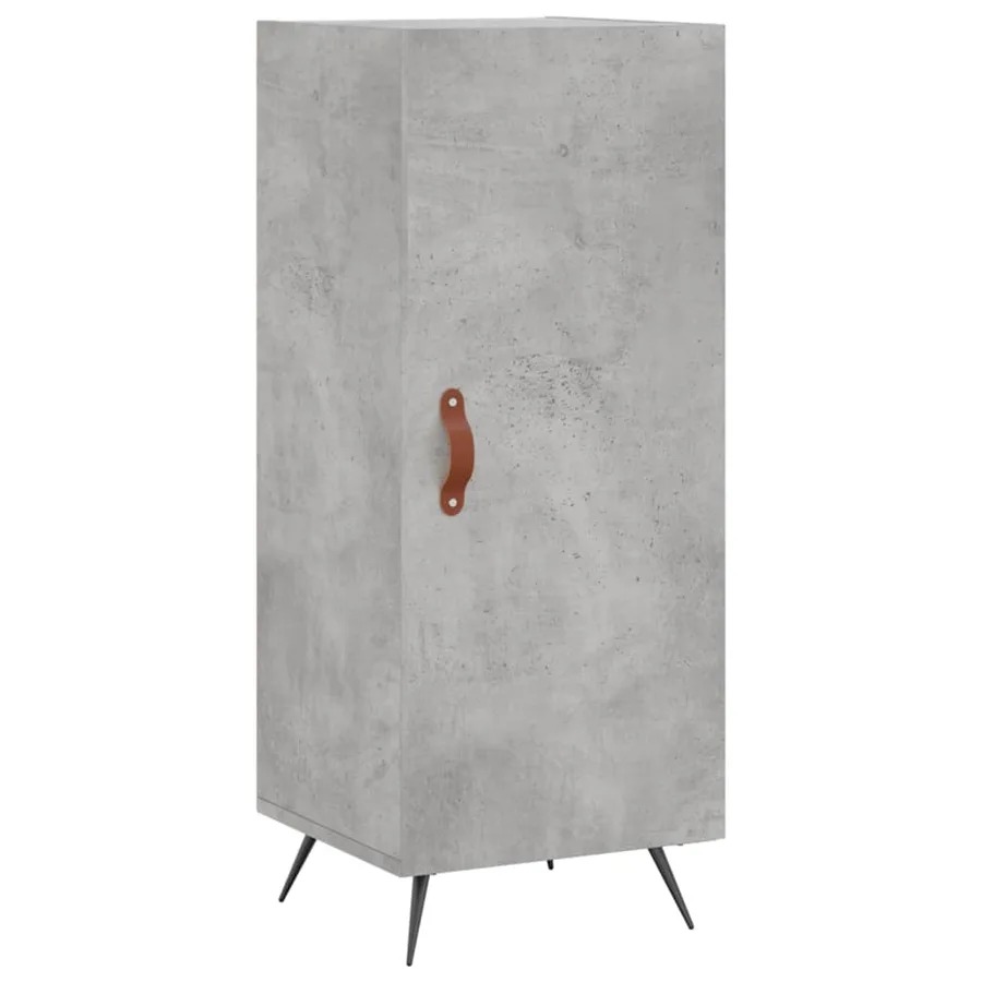 Buffet haut Gris béton 34,5x34x180 cm Bois d'ingénierie - 7