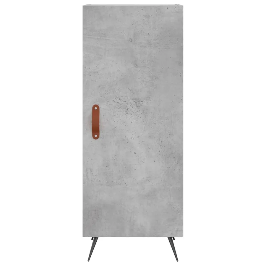 Buffet haut Gris béton 34,5x34x180 cm Bois d'ingénierie - 8