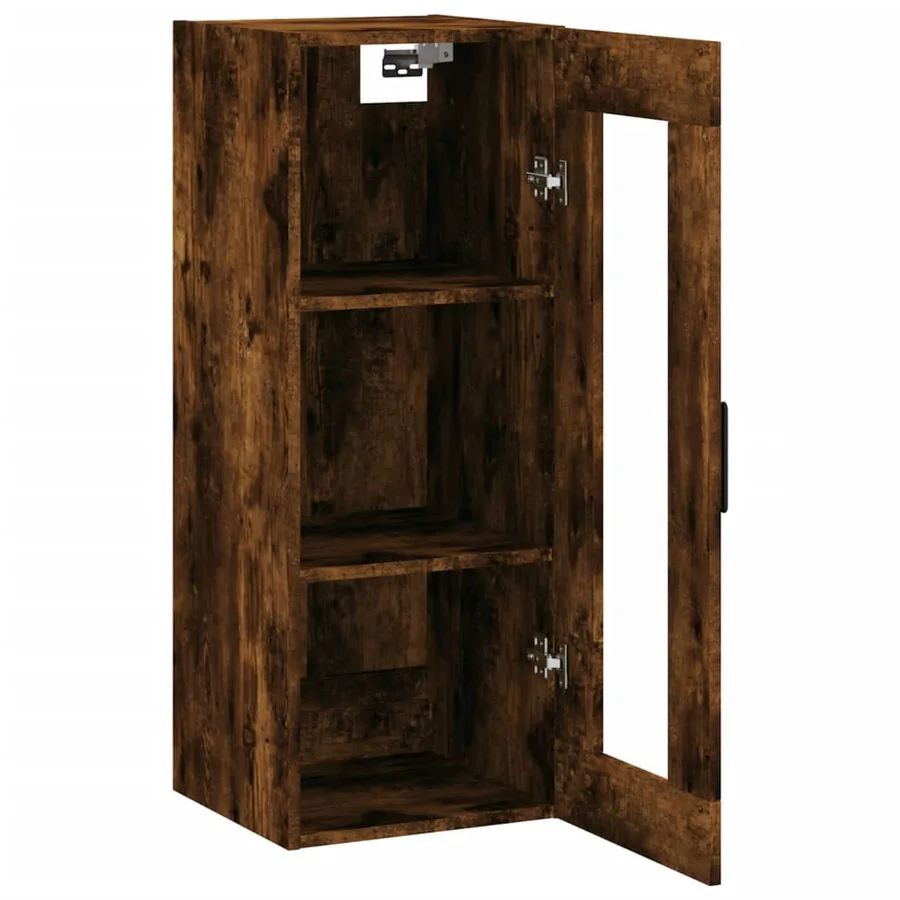 Armoire murale chêne fumé 34,5x34x90 cm - 6