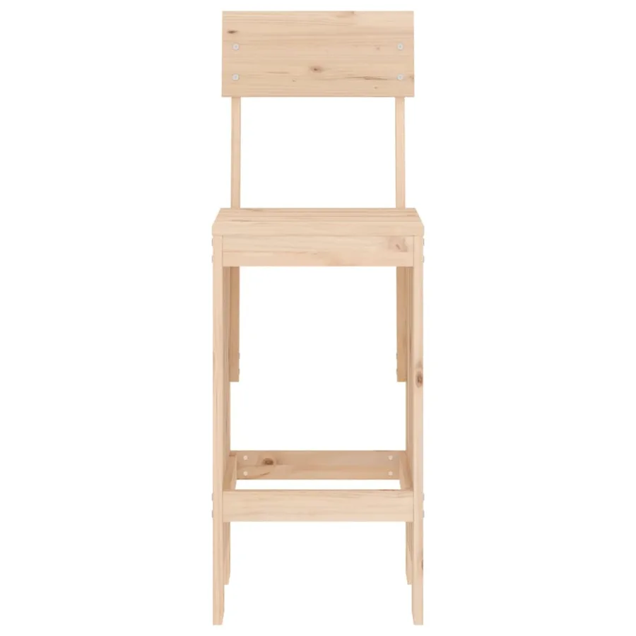Tabourets de bar lot de 2 40x48,5x115,5 cm bois massif de pin - 4