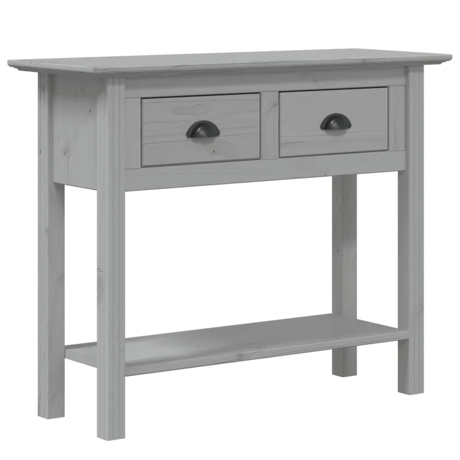 Table console BODO gris 91x35x74 cm bois de pin massif - 2