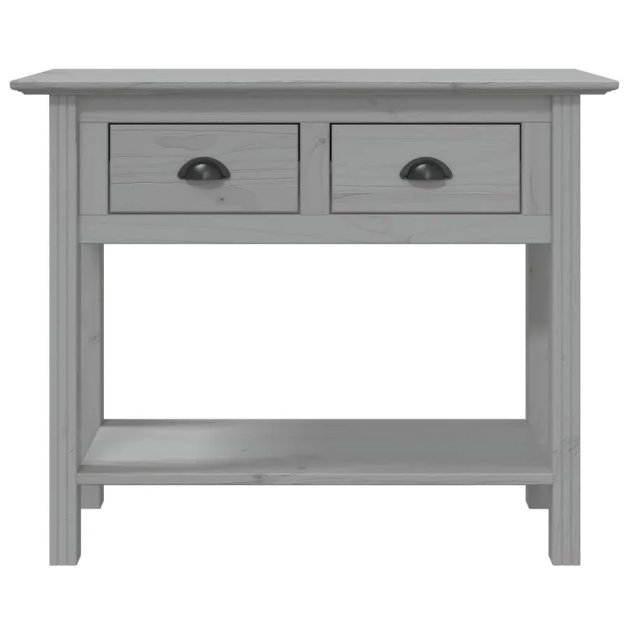 Table console BODO gris 91x35x74 cm bois de pin massif - 3