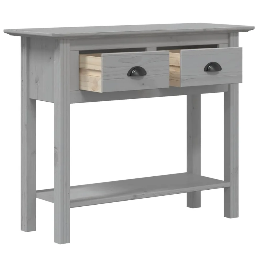 Table console BODO gris 91x35x74 cm bois de pin massif - 4