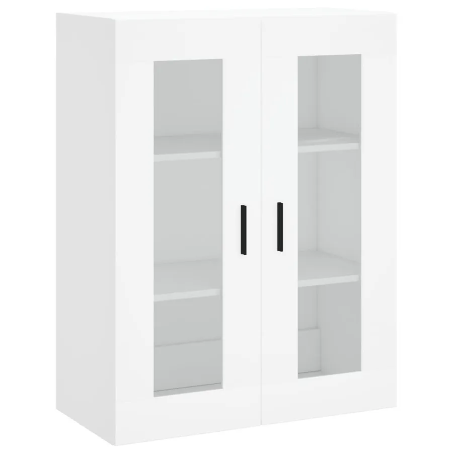 Buffet haut Blanc 69,5x34x180 cm Bois d'ingénierie - 5