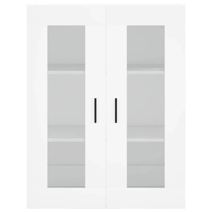 Buffet haut Blanc 69,5x34x180 cm Bois d'ingénierie - 6