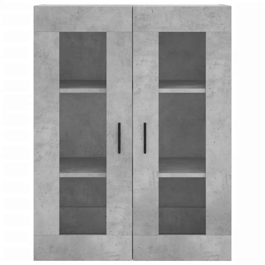Buffet haut Gris béton 69,5x34x180 cm Bois d'ingénierie - 6