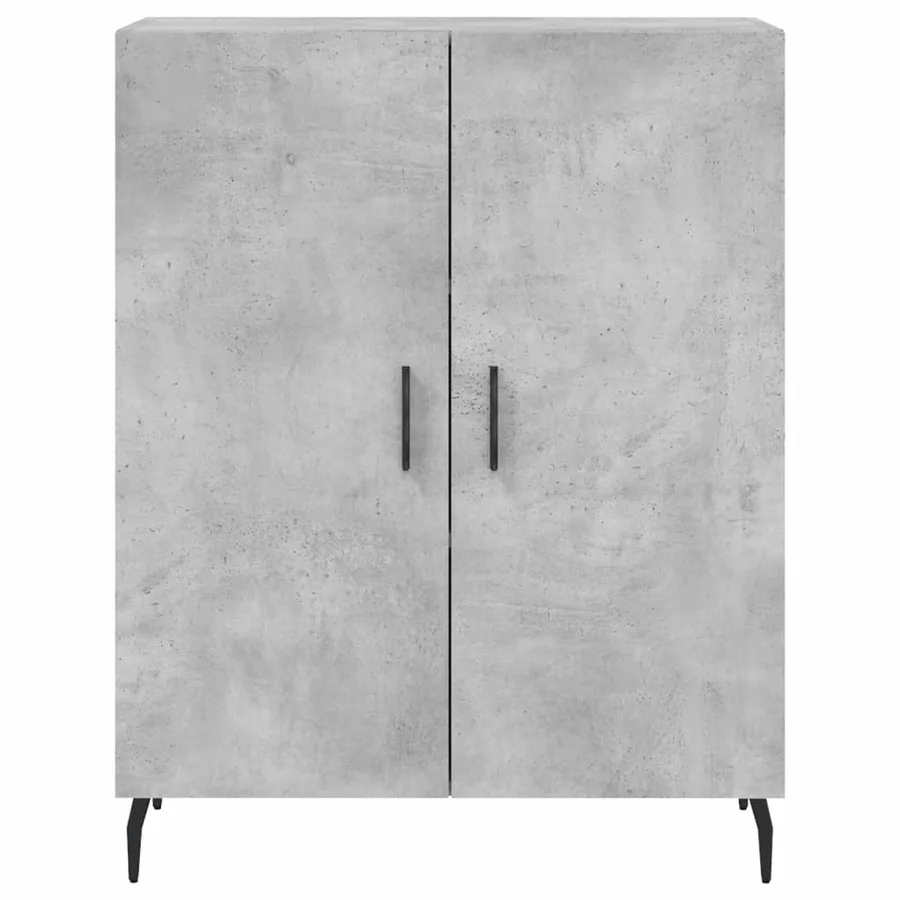Buffet haut Gris béton 69,5x34x180 cm Bois d'ingénierie - 8