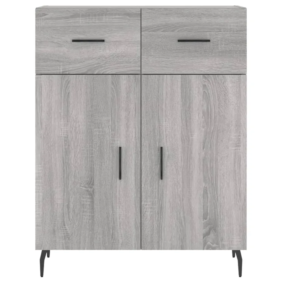 Buffet haut Sonoma gris 69,5x34x180 cm Bois d'ingénierie - 8
