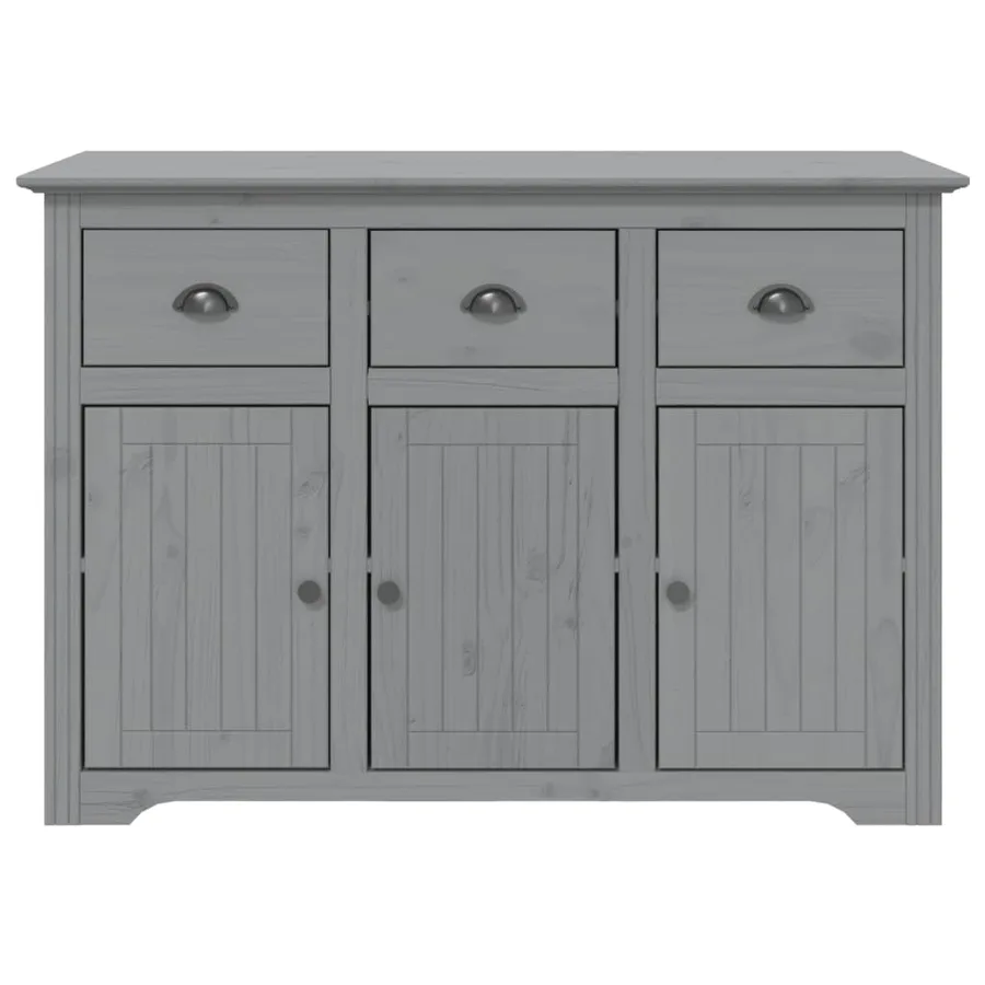 Buffet BODO gris 115,5x44x80 cm bois massif de pin - 3