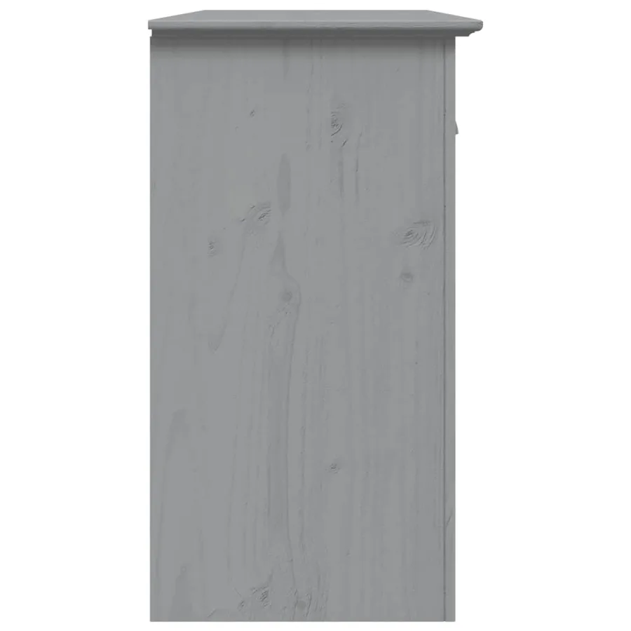Buffet BODO gris 115,5x44x80 cm bois massif de pin - 5