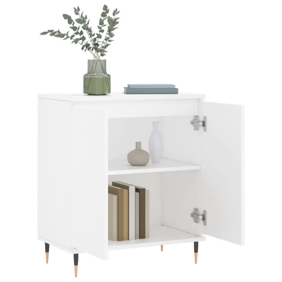 Buffet Blanc 60x35x70 cm Bois d'ingénierie - 4