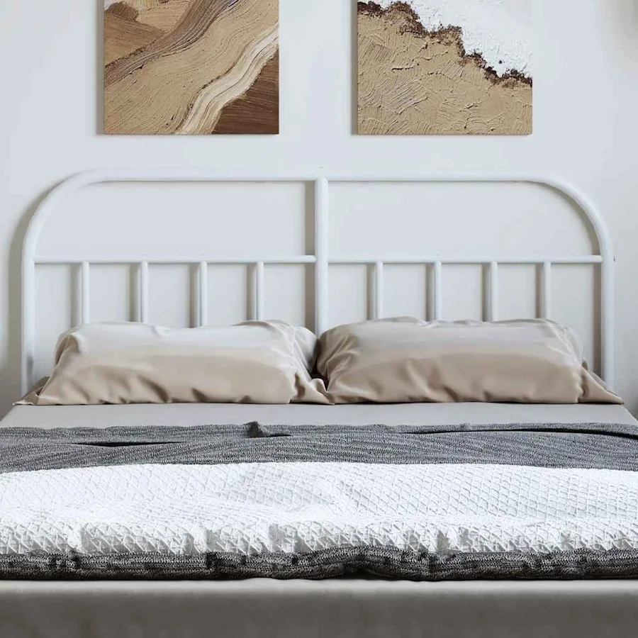 Tête de lit de remplacement métal blanc 135 cm - 3