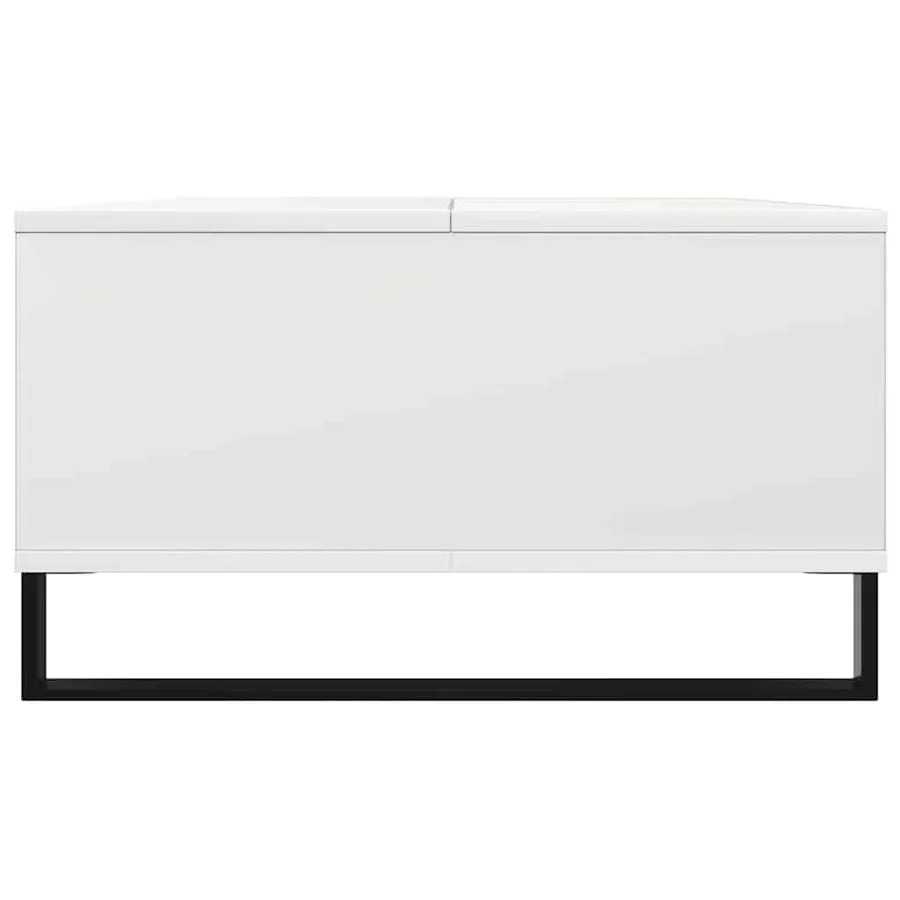 Table basse blanc 104x60x35 cm bois d'ingénierie - 6
