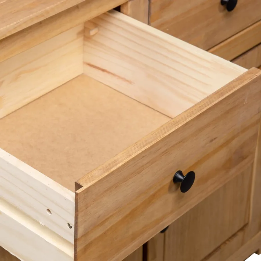 Buffet 93x40x80 cm Pin solide Assortiment Panama - 9