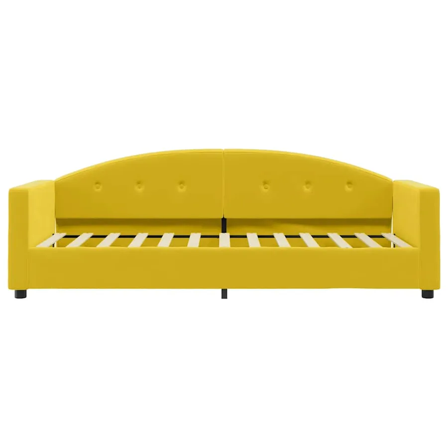 Lit de jour avec matelas jaune 80x200 cm velours - 4