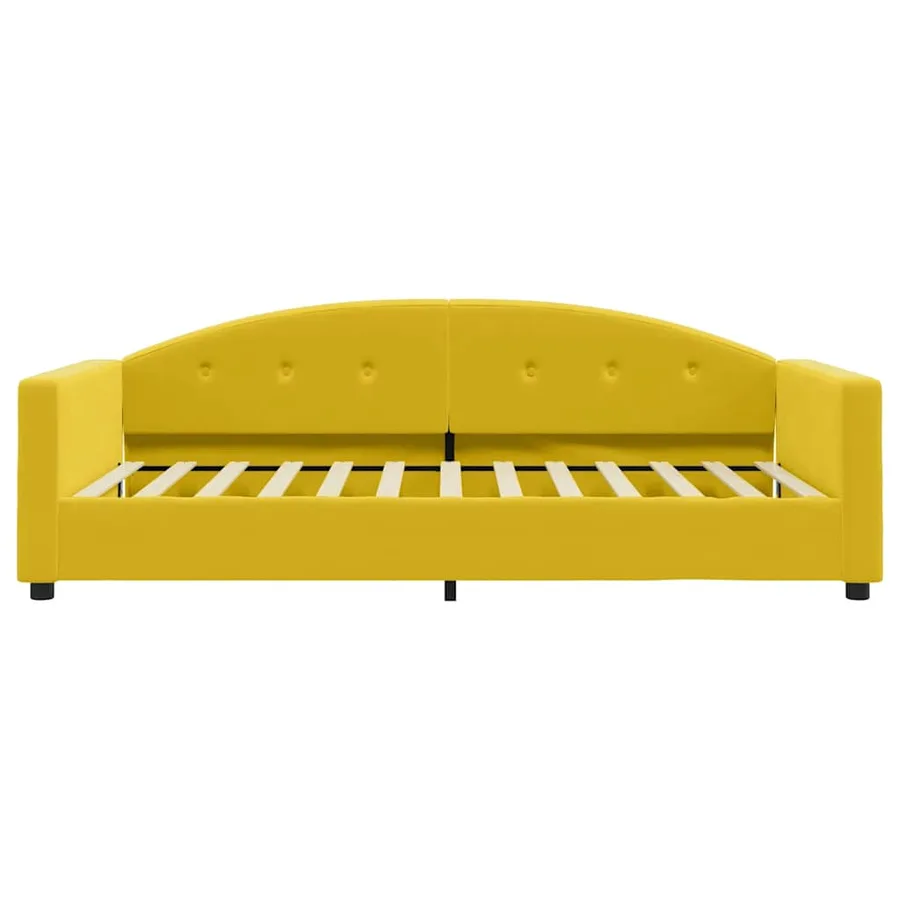 Lit de jour avec matelas jaune 100x200 cm velours - 4