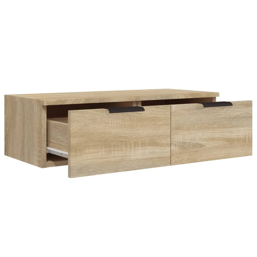 Armoires murales 2pcs Chêne sonoma 68x30x20cm Bois d'ingénierie - 8