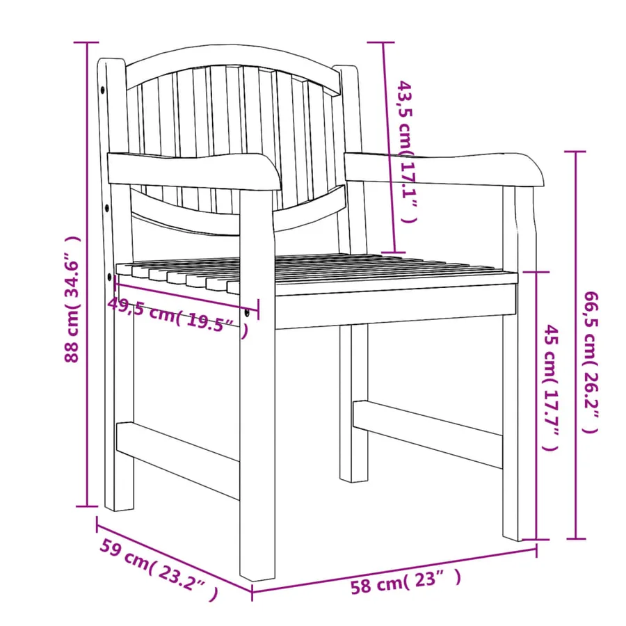 Ensemble à manger de jardin 7 pcs Bois de teck solide - 12