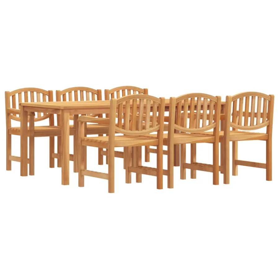 Ensemble à manger de jardin 7 pcs Bois de teck solide - 2