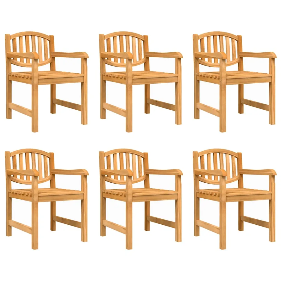 Ensemble à manger de jardin 7 pcs Bois de teck solide - 3