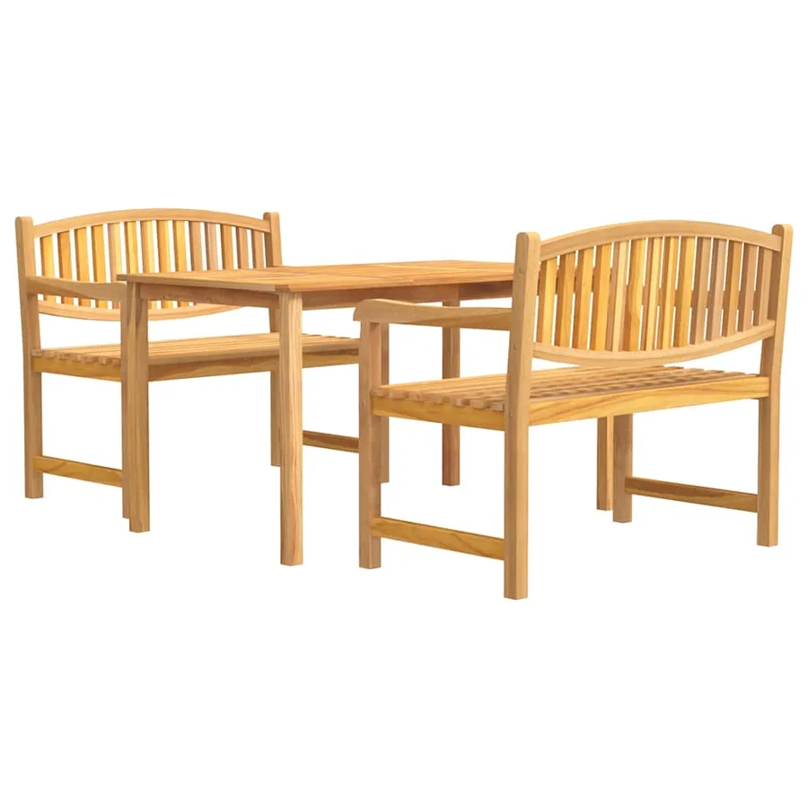 Ensemble à manger de jardin 3 pcs Bois de teck massif - 2
