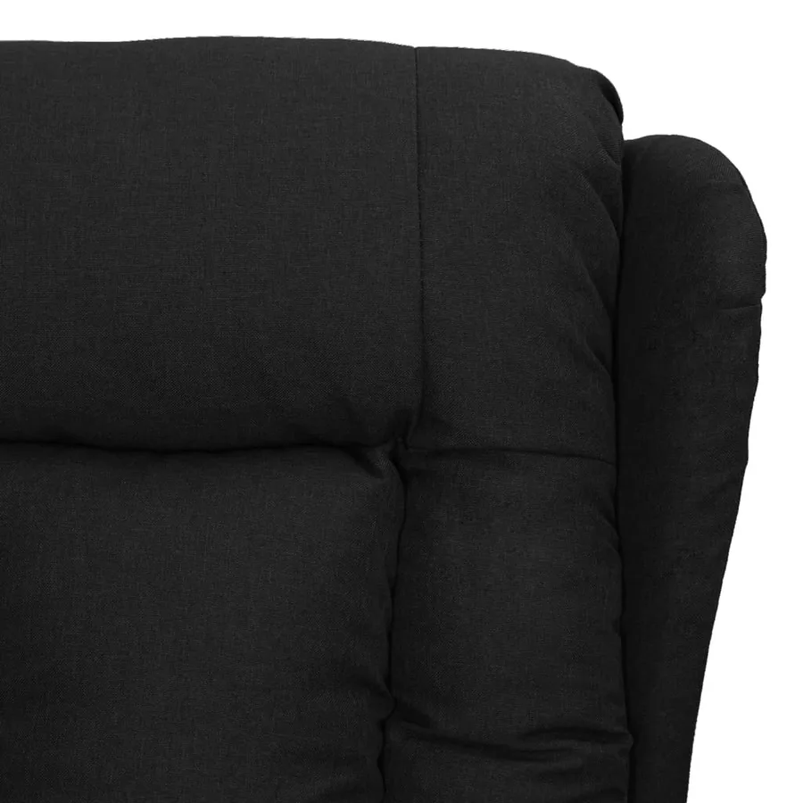 Fauteuil inclinable Noir Tissu - 5