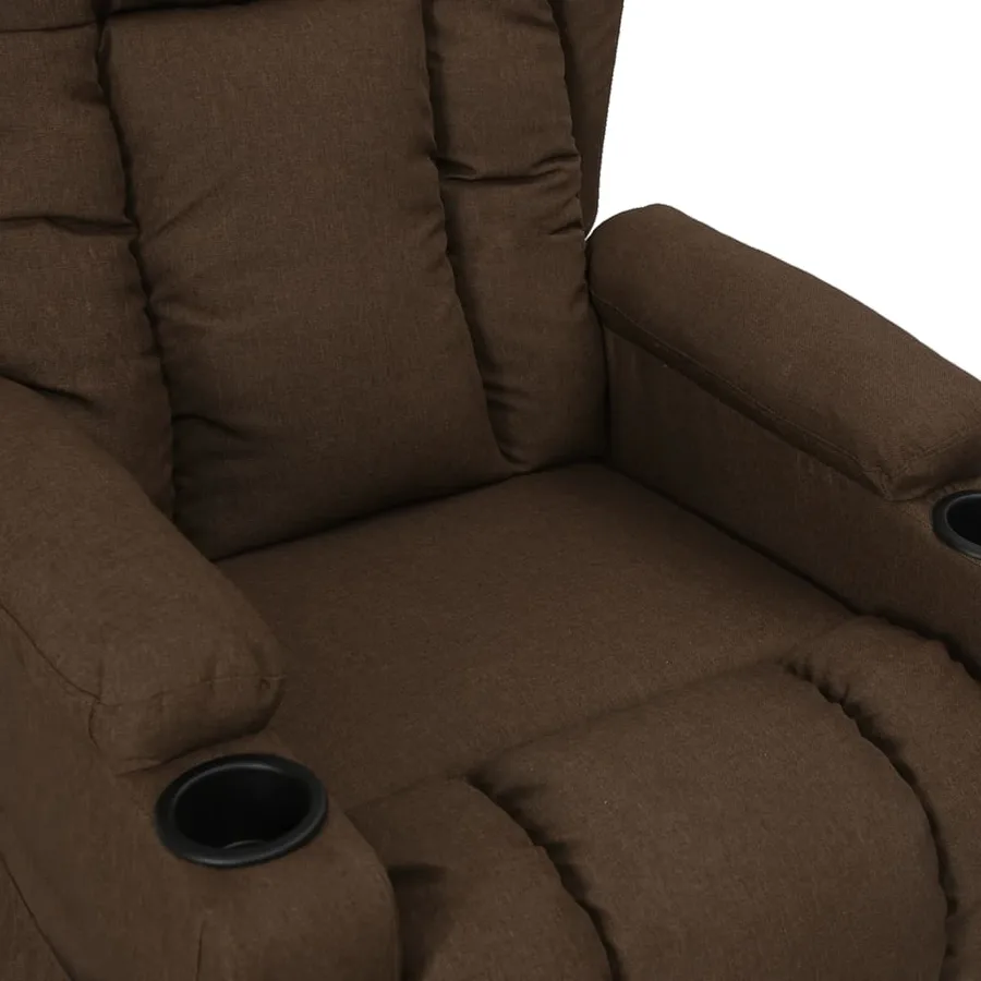 Fauteuil inclinable Marron Tissu - 5