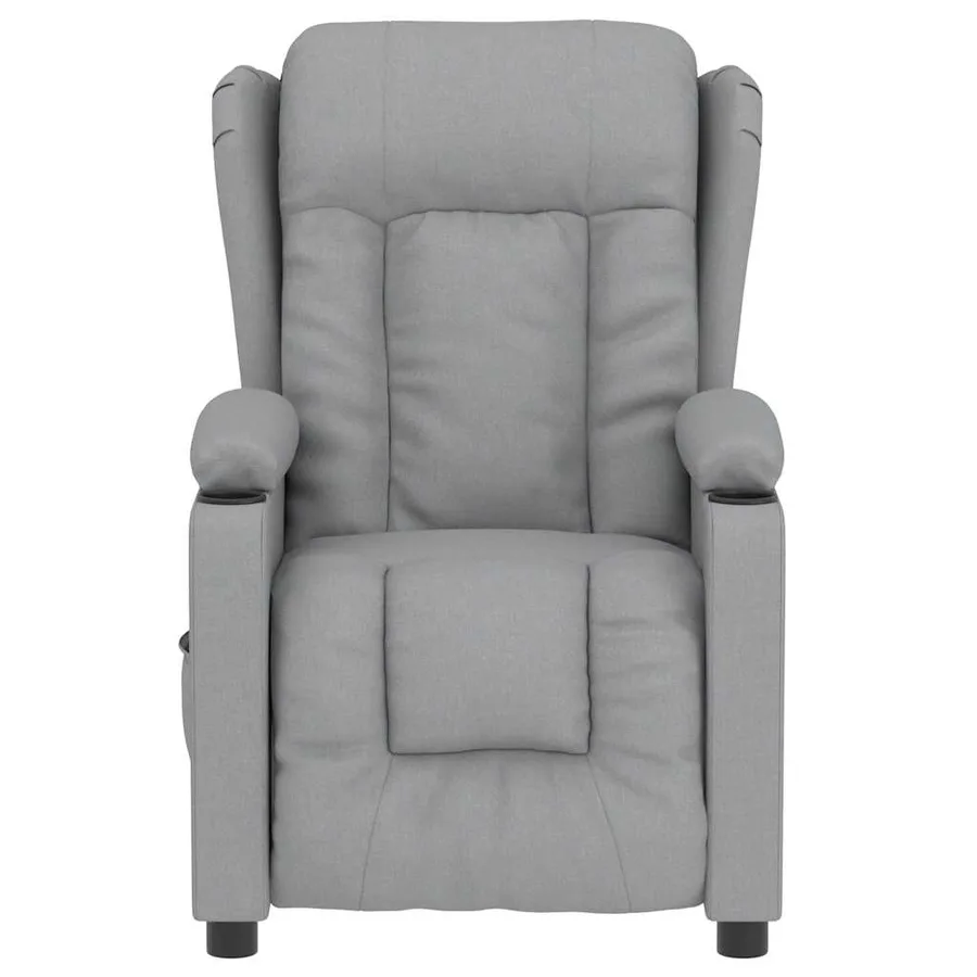 Fauteuil électrique de massage Gris clair Tissu - 4