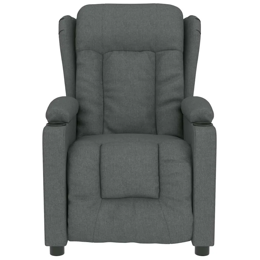 Fauteuil de massage Gris foncé Tissu - 3