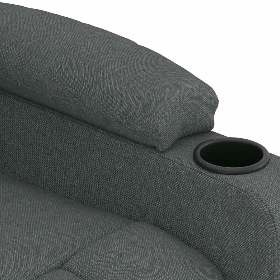 Fauteuil de massage Gris foncé Tissu - 8