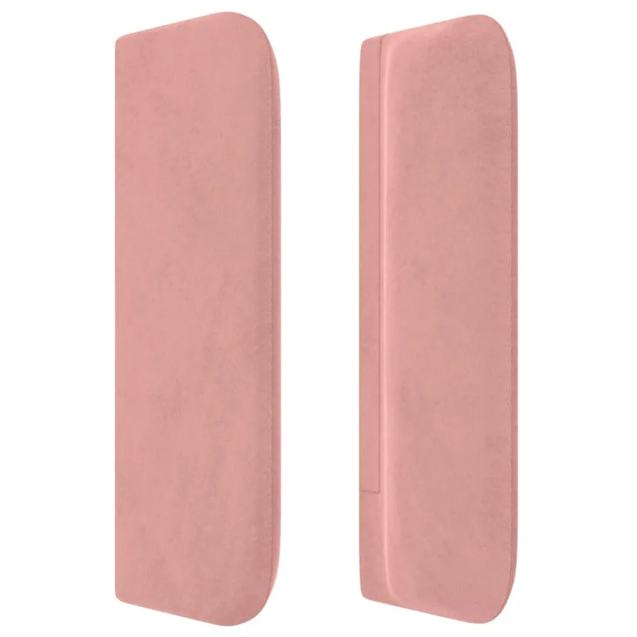 Tête de lit avec oreilles Rose 93x16x78/88 cm Velours - 5