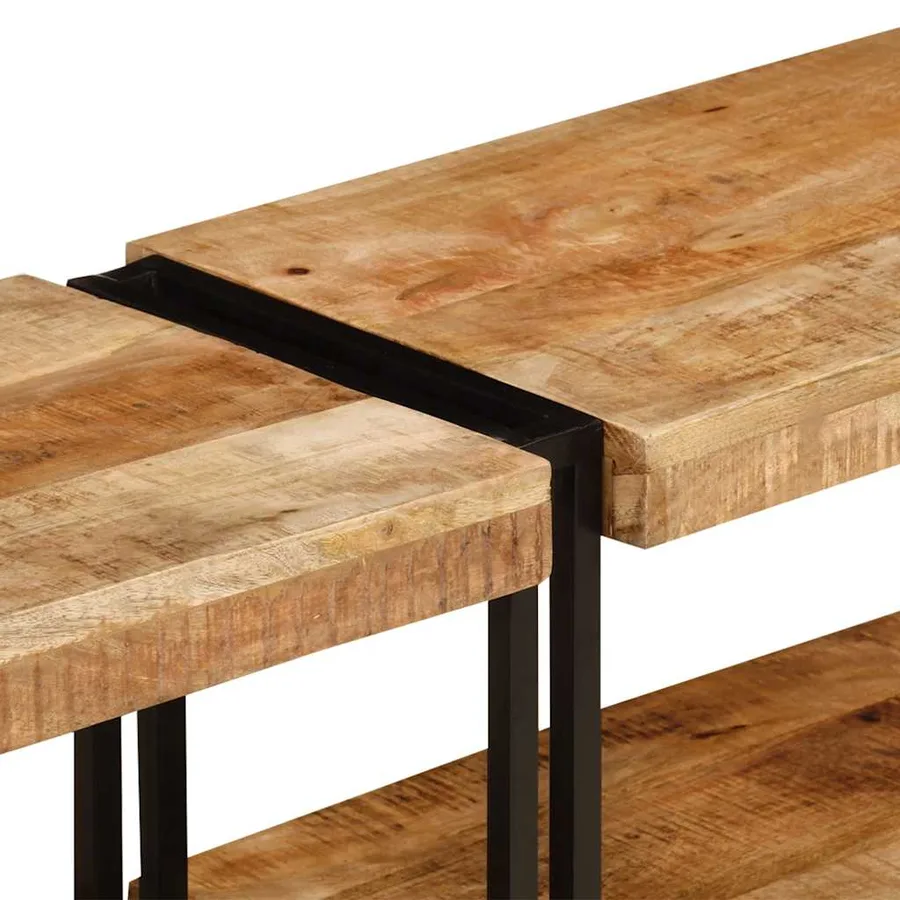 Meuble TV 200x30x40 cm bois massif de manguier - 6