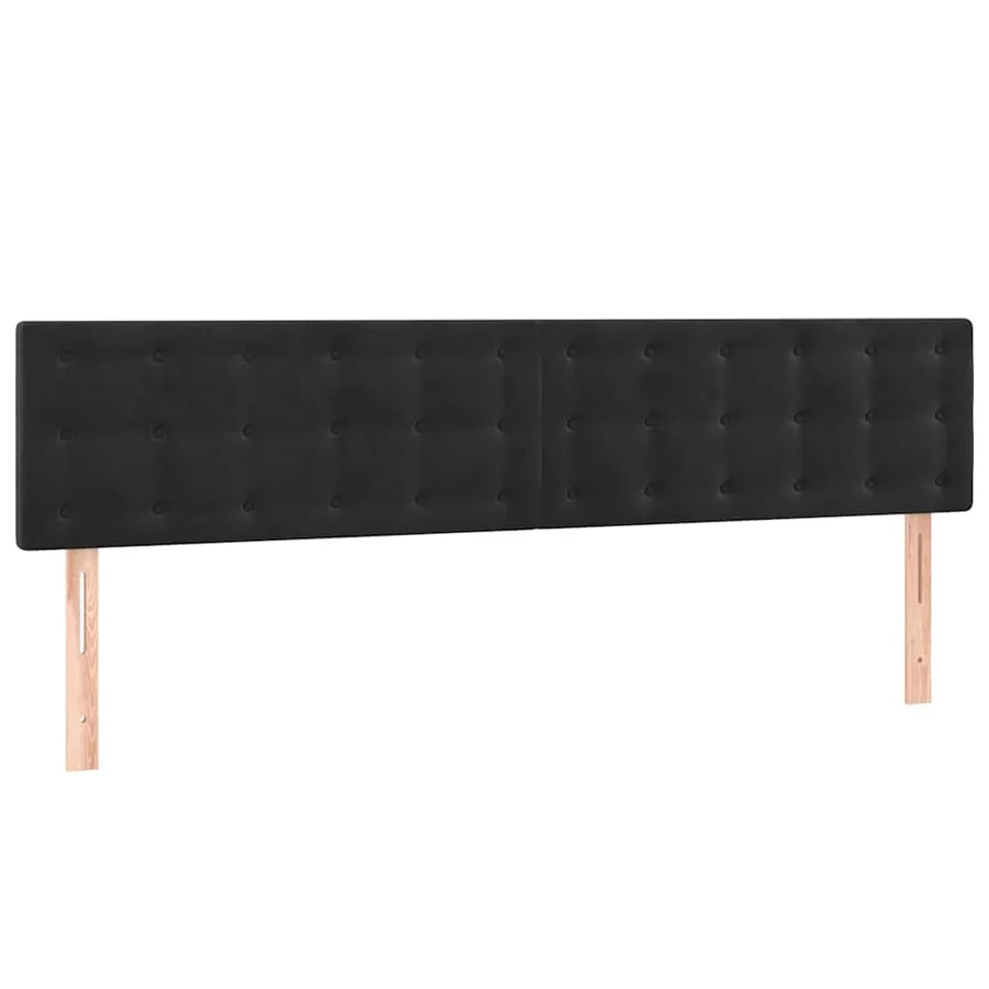 Sommier à lattes de lit et matelas Noir 160x200 cm Velours - 6