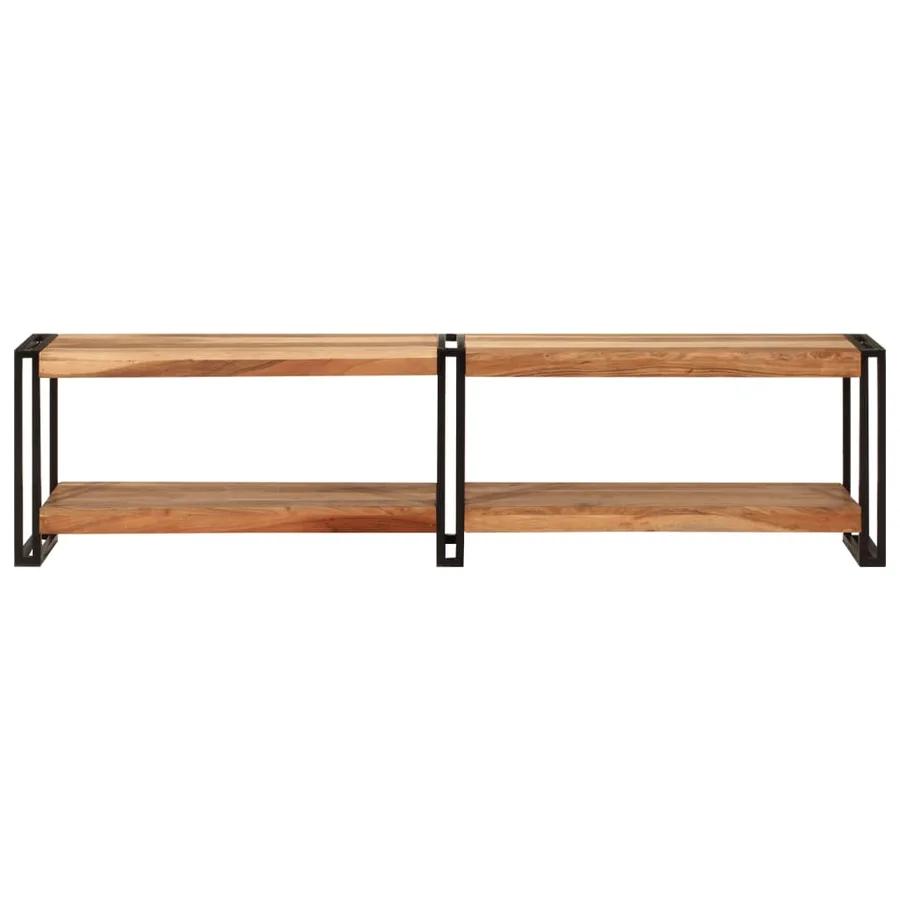 Meuble TV 160x30x40 cm bois d'acacia massif - 2