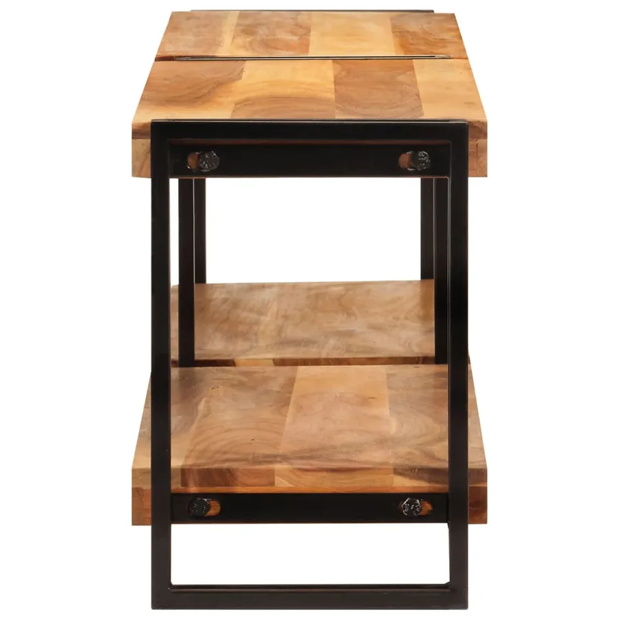 Meuble TV 160x30x40 cm bois d'acacia massif - 3