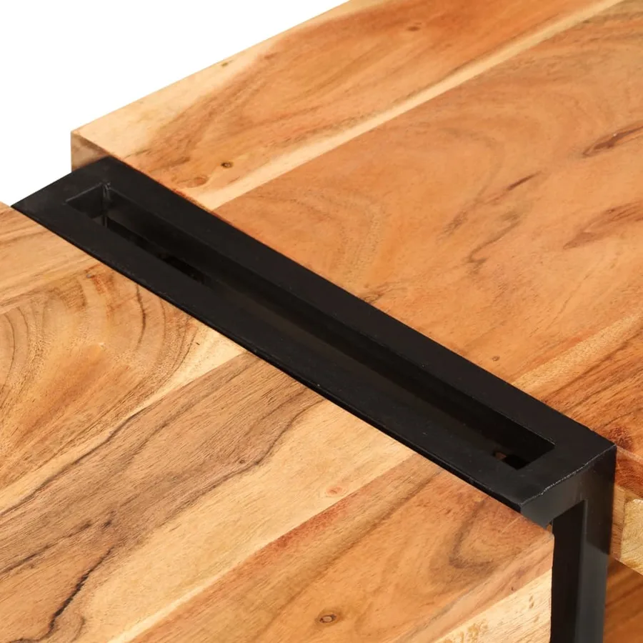 Meuble TV 160x30x40 cm bois d'acacia massif - 6