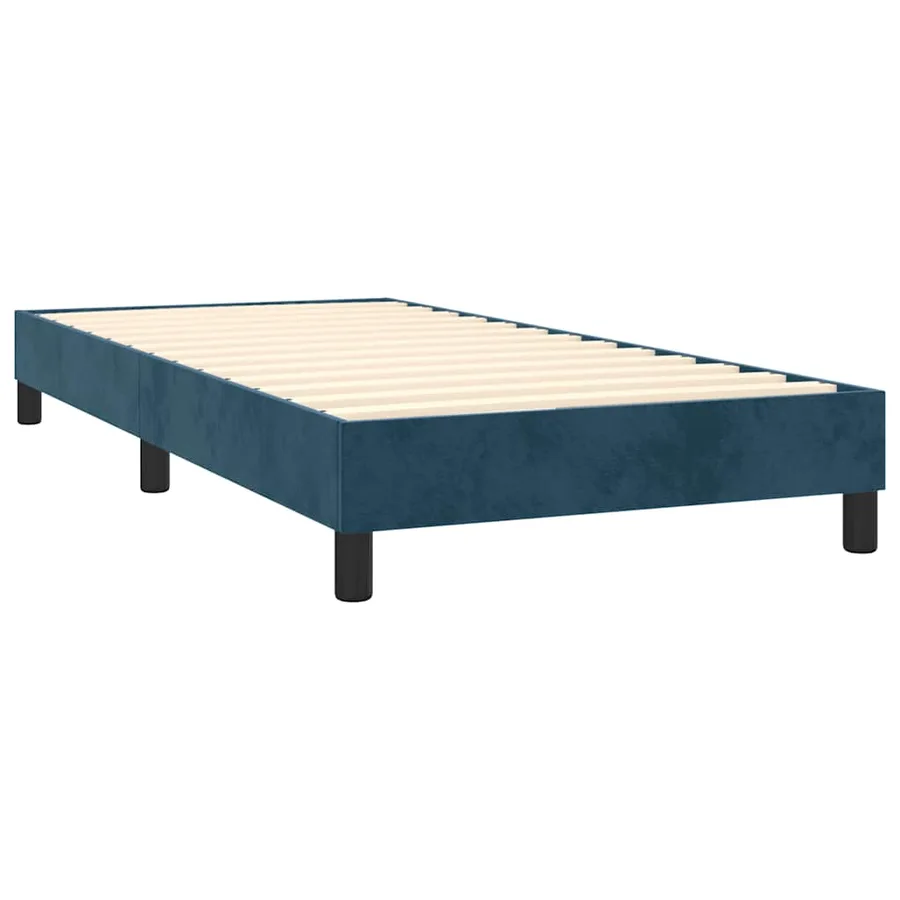 Sommier à lattes de lit avec matelas Bleu foncé 90x190 cm - 4