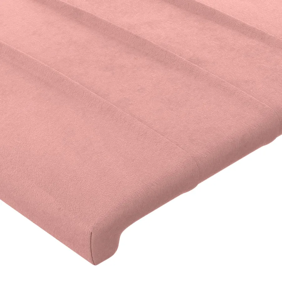 Cadre de lit sans matelas rose velours - 10