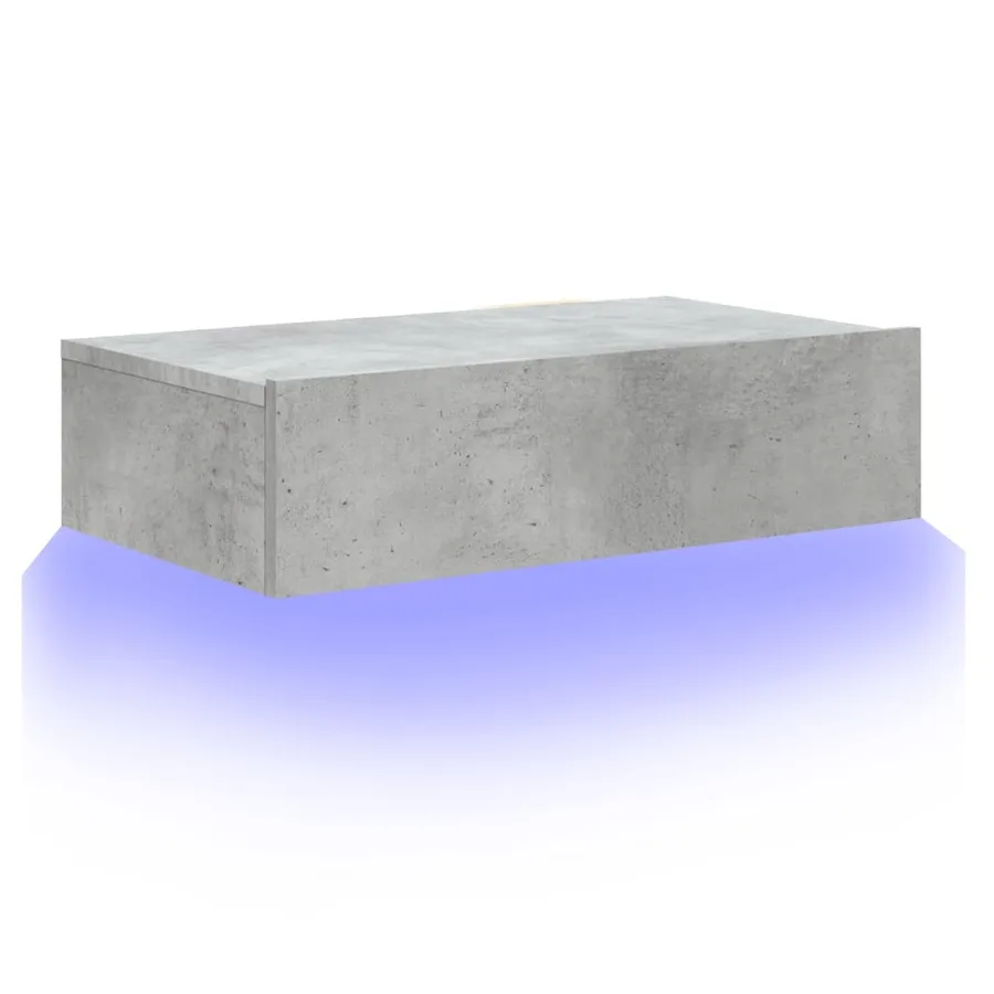Meuble TV avec éclairage LED gris béton 60x35x15,5 cm - 6