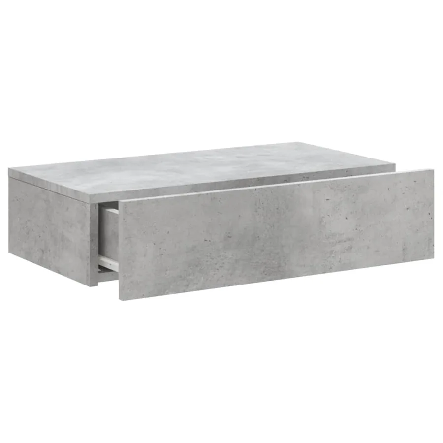 Meuble TV avec éclairage LED gris béton 60x35x15,5 cm - 7