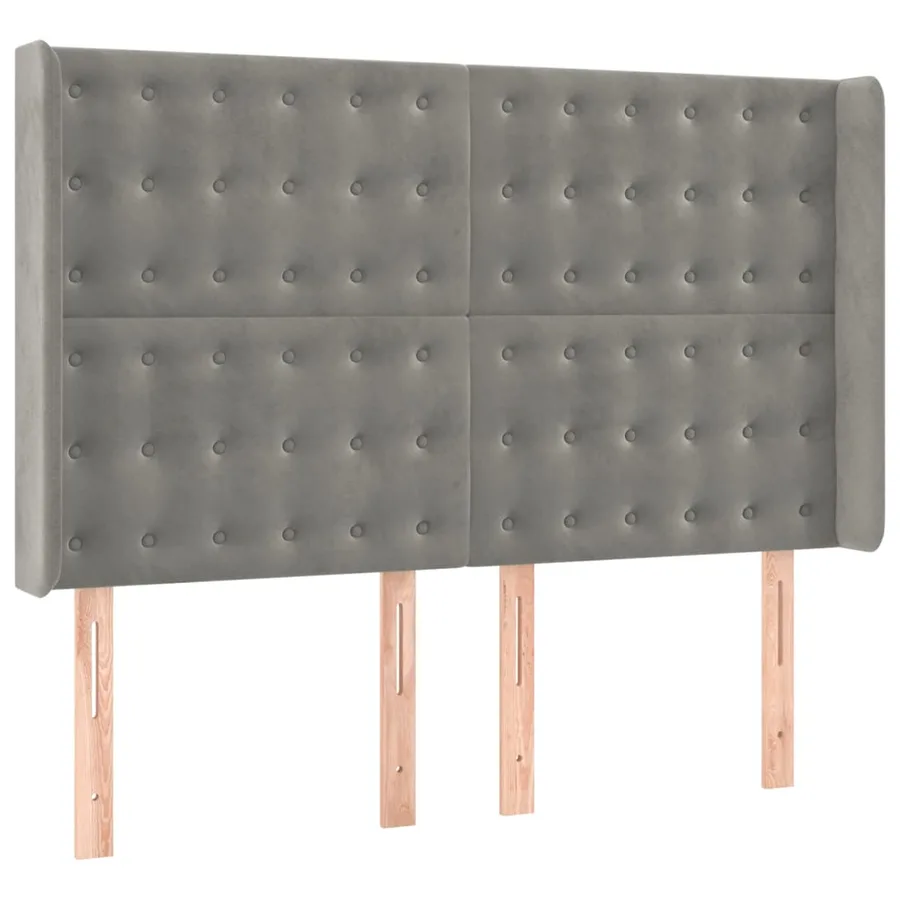 Sommier à lattes de lit matelas et LED Gris clair 140x190 cm - 7