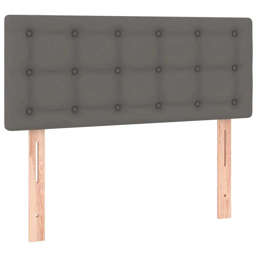 Sommier à lattes de lit avec matelas et LED Gris 90x200 cm - 7