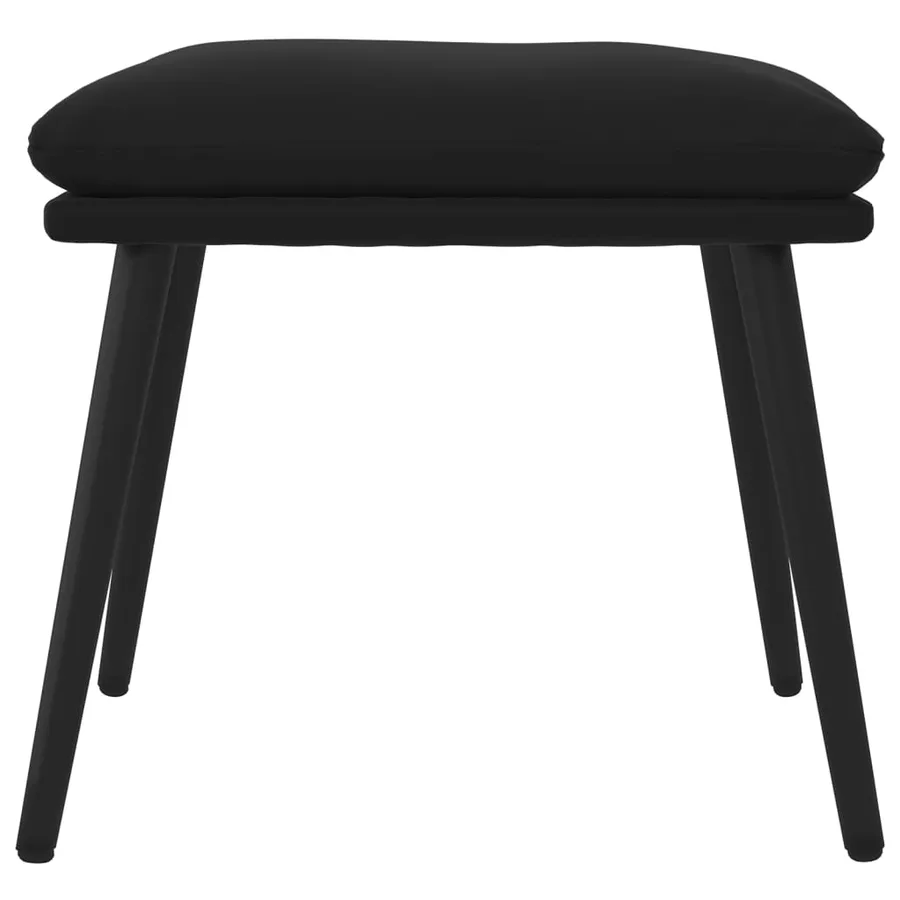 Repose-pied Noir 45x29,5x35 cm Velours - 3