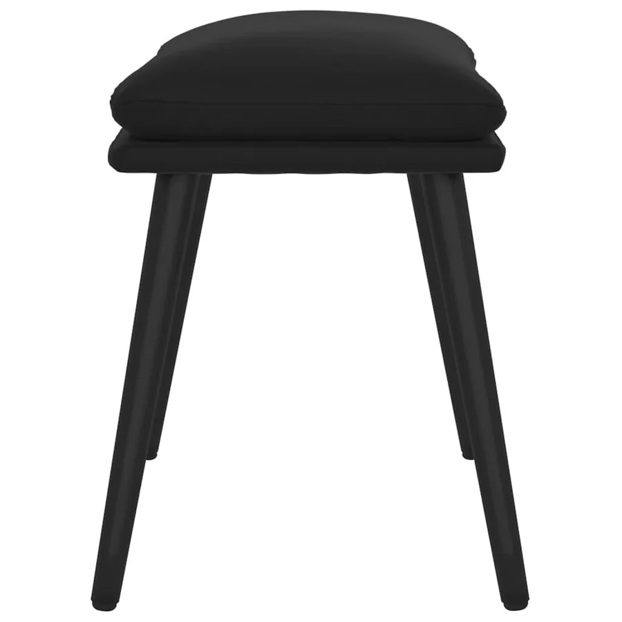 Repose-pied Noir 45x29,5x35 cm Velours - 4